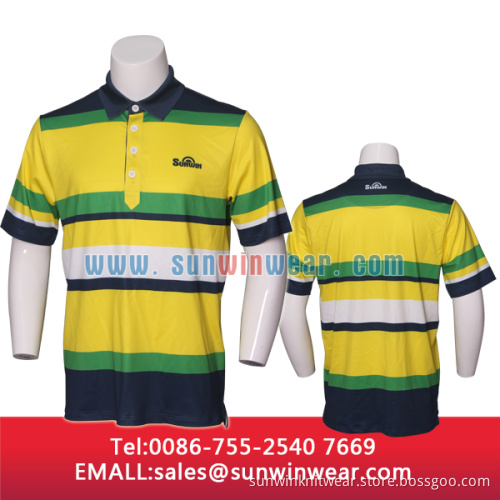 High quality mens golf polo shirts polyester custom sublimation golf t shirts for leisure